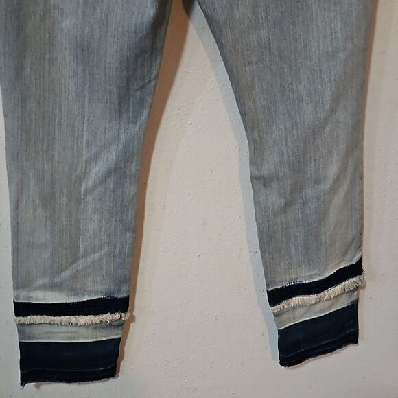 NYDJ Blue Ankle Cropped Jeans with Sporty Stripes - Picture 6 of 6